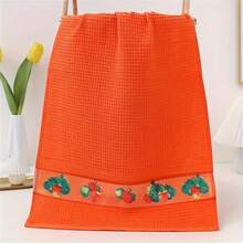 2/6pcs Large Size Kitchen Dishcloth, Super Soft Cotton Absorbent Cleaning Cloth, Bright Color Tea Towel, For Washing And Drying Dishes And Household Use - 38*66cm - View 9