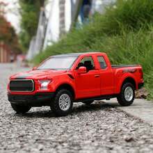 2026 Red F150 Diecast Pickup Truck Toy - Light Sound Pull Back Function| Top Choice Boys Ages 3-4--8 Year Old Kids' Birthday Party - Black - View 6