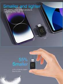 2-In-1 Wireless CarPlay Adapter, Mini Stable Smallest Wireless CarPlay Adapter, Bluetooth Connection, Plug And Play, No Latency, Compatible With IPhone And Android Auto - A - View 6