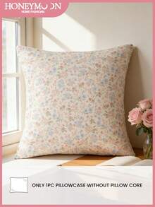 1 vỏ gối in hình hoa sen, mềm mại và thoải mái, kiểu đóng mở dạng phong bì, thích hợp trang trí nhà cửa, ghế sofa, phòng ngủ, ký túc xá, có thể giặt máy (không bao gồm ruột gối) - Nhiều màu - Xem 1