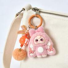 紫色、黄色、粉色毛绒潜水员钥匙扣一件，情人节礼物 - 彩色 - 查看 4