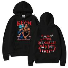 Kangaroo Hoodie Sweatshirt The Mind Is Fertile The Boy Who Charmed The City Unisex - 黑色 - 查看 1