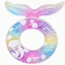 Mermaid Swimming Ring With Inflatable Tube - Shimmering Multicolor Glitter Design,30inch, Durable Buoyant Material For Adults, Pool & Beach Safety, Fun Summer Accessories, Swimming Accessories, Water Play, Whimsical Style, Reliable Floatation, - A - View 11