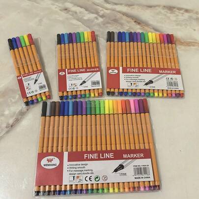 6/24 Farben 0,4mm Feinspitze Stifte, geeignet für Bürobedarf, Kunstbedarf, Schüler Textmarker, Notizen, Tagebücher, Marker, Aquarellstifte, Outdoor-Skizzenwerkzeuge, Schülergeschenke, Schulmaterial, Lehreressentials, Lehrmittel, Kunstmaterial