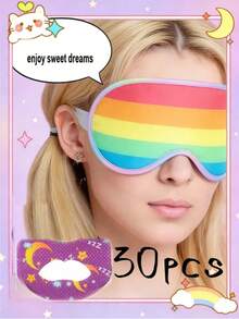 30pcs Sleep Patch, Skin-Friendly Tape, Breathable & Comfortable Tape, Unisex Breathable Tape, High-Quality Tape, Painless Removal, Low Allergenicity, Latex-Free, Gentle On Skin, Strong Adhesive, Painless Removal, Non-Woven Fabric Material, Breathable, Skin-Friendly. - Multicolor - View 1