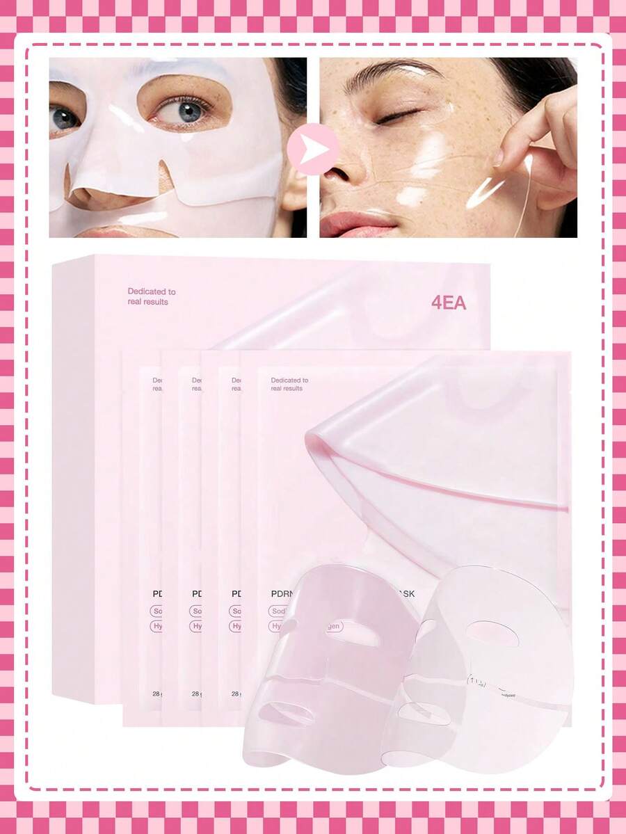 胶原蛋白面膜，深层补水睡眠面膜 | 睡眠面膜 - 提升弹性、补水、紧致保湿 | 三文鱼PDRN粉色胶原蛋白凝胶面膜 | 低分子量胶原蛋白，变色凝胶 | 滋养丰盈肌肤 | 减少皱纹、紧致肌肤、提升弹性、缩小毛孔 | 经皮肤科医生测试，温和配方，适合所有肤质 | 天然护理面膜礼盒装，28克 x 8片（2盒）