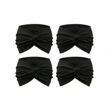 4pcs/Set New Style Wide Solid Color Headbands For Women, Crossed Knot Design, Suitable For Sports, Yoga, And Fashion Girls' Headwraps Casual,Gym Hair Band Turban Headband Sweatband, School Stuff, College Fall Winter Hair Accessories For Women For Vacation Outfits Woman Elegant Scarf Women Bandanas S - Multicolor - View 10