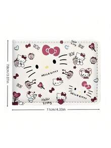 Sanrio Hello Kitty Double Card Holder, Card Organizer, Multi-Slot Driving License And Vehicle Registration Document Folder, Adorable And Charming Pattern Design, Adds Sweet And Elegant Style To Your Documents, Suitable As A Holiday Gift - Multicolor - View 2