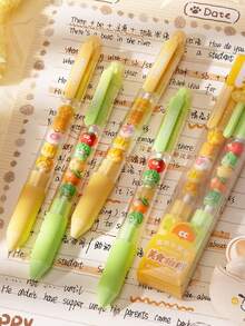 2 PCS Diy String Erasable Neutral Pen, Black Quick Drying Smooth And High Aesthetic Ballpoint Pen - Multicolor - View 1