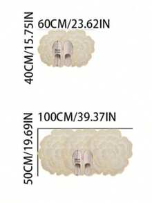 1pc Gold Floral Pattern Bathroom Mat, Bathroom Rug, Door Mat, Small Rug, Carpet, Floor Mat, Home Decor, Area Rug, Outdoor Mat, Bedroom Rug, Washable Carpet - Multicolor - View 15