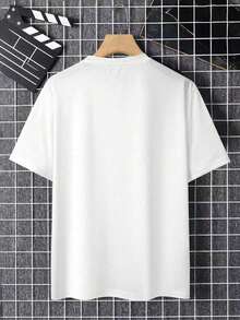 "Notes" Men's T-Shirt | Soft And Comfortable T-Shirt Made From 100% Pure Cotton With Short Sleeves And A Crew Neck. - White - View 3