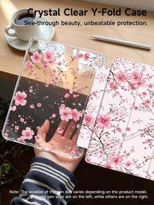 Cherry Blossom Tree Pattern Tablet Case Compatible With IPad Air 11-Inch M3 2025 / M2 2024, IPad Air 5th Generation 2022 , IPad (A16) 11 Inch 11th Generation 2025,Compatible With Samsung Galaxy Tab,Kindle Paperwhite 12th Gen 2024, Clear Back ,Fashion Pattern Protective Case,Autlueomatic Sleep And Wake-Up Function, Airbag Protection, Suitable For Gifts And Office Use - Multicolor - View 5