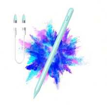 适用于 2018-2025 款 iPad 的触控笔，支持快速充电的磁吸式触控笔（第一代），支持倾斜感应和防误触功能，兼容 iPad Air 3/4/5/M2/M3、iPad Mini 5/6、iPad 6/7/8/9/10/11、iPad Pro 和 Pro 11 英寸/12.9 英寸/M4。是送给母亲、家人、朋友、孩子、生日或节日的理想礼物。 - 藍色的 - 查看 5