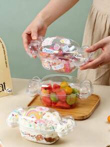 5/10/30/50个装可重复使用蛋糕杯（带盖）、冷萃酸奶杯、带透明窗口的礼盒、椰子布丁杯、燕麦片杯（带盖）、防震甜点杯、耐用防裂酸奶杯、奶油蛋糕盒、透明甜点杯 - 彩色 - 查看 9