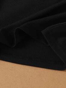 2件套女童优雅黑色吊带背心+白色半裙套装，夏季 - 黑色 - 查看 5