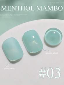 MISS SHAKA 10毫升 冬春美甲 情人节 绿色玻璃珠 猫眼凝胶指甲油 2026 冰透明白色 薄荷曼波风格指甲油 美甲沙龙家用DIY美甲用品 - 彩色 - 查看 7