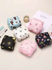 Sanitary Pad Storage Bag, Portable Makeup Lipstick Pouch, Waterproof Menstrual Pad Bag, Coin Purse, For Storing Sanitary Pads, Cosmetics, Suitable For Travel And Daily Use - Multicolor - View 9
