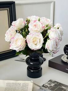 1/3件装，仿真玫瑰花束，触感逼真，家居装饰，餐桌摆设，适合情人节/周年纪念日，摄影道具 - 彩色 - 查看 7