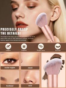 开斋节26件套完整化妆刷套装，包含7支柔软的化妆刷，例如散粉刷、腮红刷、轮廓刷、高光刷、鼻影刷、眼影刷和眉刷，以及4个三角海绵、4个液体美妆蛋、8个指套海绵、2个迷你美妆蛋和1个刷子清洁碗，适合初学者、专业化妆师和新手练习使用。 - 粉色 - 查看 7