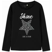 Name It Long-Sleeve T-Shirt 13236063-BLACK For Girls In Color Black - الأسود - مشاهدة 1