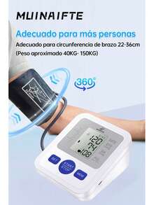 Portable Health Measurement Kit: Blood Pressure Monitor, Battery/USB Operated, Voice Transmission, One Button Start, Easy To Operate, An Essential Item For The Family. - ALPS-GRAY - View 4