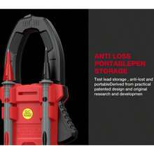 HT208 数字钳形表万用表高精度真电容NCV欧姆赫兹测试仪 - 紅色 - 查看 8