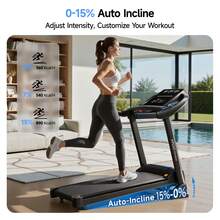 YPOO Folding Treadmill For Home Use, Walking Pad With Auto Incline Up To 15%, 8 MPH Running Speed, Auto-Folding Compact Design, 300 LB Weight Capacity, Under Desk Treadmill For Small Spaces - 查看 3
