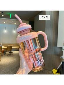 1pc New Sports High-Value Large Capacity Handle Cup Summer Ice Cup Plastic Straw Cup Leak-Proof New Year Gift - Multicolor - View 5