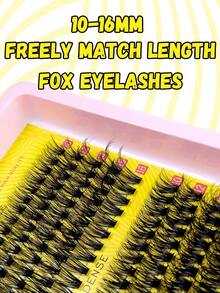 Hinarin 300 Pcs D Volume Eyelash Extensions 40D 60D 80D 10-16mm Diy Eyelashes Long Soft Fluffy Handcrafted High-Quality Realistic False Eyelashes Simple To Wear Length Can Be Matched With Any Style Suitable For Beauty Lovers - D - View 4