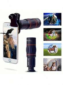 18X High Definition Telephoto Lens For Smartphones, Universal Phone Zoom Lens With Rubber Grip, Suitable For IPhone And More, Great For Outdoor Bird Watching/Wildlife/Landscape Photography - A - View 8