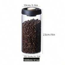 高品质硼硅酸盐玻璃真空容器，用于存放咖啡豆和其他厨房用品 - 有 16.91 盎司、30.43 盎司、40.58 盎司和 60.87 盎司规格 - 透明 - 非常适合保持新鲜度和风味。 - 彩色 - 查看 15