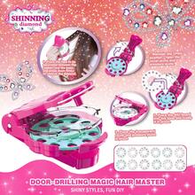 1pc Children's Jewelry Embossing Machine - 120/220 Plastic Diamond DIY Set, Girls Pretend Play Toy, Children's Hair Accessory Toy, Diamond Jewelry Hair Accessory Mold, Backpack Decor, Postcard Pressing Decor, Charm Shaping Tool, Birthday Party Gift Toy For Girls - Multicolor - View 3