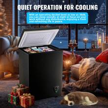 WANAI 3.5 CU.FT. Chest Freezer With Removable Basket And Bottom Defrost, Water Drain Freestanding Top Open Door, Deep MINI Freezer With Adjustable 7 Themostat For Home/Apartment - US B Type Plug(110-127V) - View 6