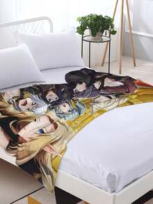 The Eminence In Shadow Blanket Soft Cozy Warm Throw Blanket Bedroom Sofa Decorations All Seasons Blankets - màu đen - Xem 6