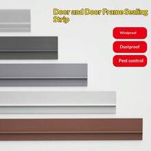 Thickened Windproof Door Sealing Strip - Upgraded Waterproof Adhesive Backing, Strong Adhesiveness, Durable PVC Material, Providing Sealing Performance. Features Sound Insulation, Blackout, Insect-Proof And Dust-Proof. Suitable For Glass Doors, Security Doors, Wooden Doors. - Upgraded Version (thickened and Reinforced) - View 4