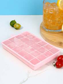1pc 15-Cavity Or 24-Cavity Purple Silicone Ice Cube Tray With Lid, Home Use - Multicolor - View 7