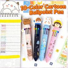 1/2支装 10/8色卡通可爱创意圆珠笔，多功能可伸缩彩色笔 - 10色圓珠筆 - 查看 3
