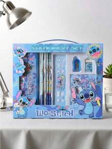 6pcs/8pcs Back To School Stationery Gift Set, Student Supplies Gift Box, Learning Stationery Set, Cartoon Stationery Set With Pencil, Pen, Pencil Case, Gift For Students, Birthday, Training Institutions - Stitch - View 5