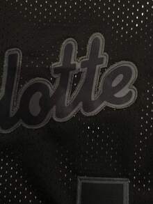 Men's Embroidered Basketball Jersey 1 Black Casual Sleeveless Vest V-Neck T-Shirt Party Sports Top - Black - View 5