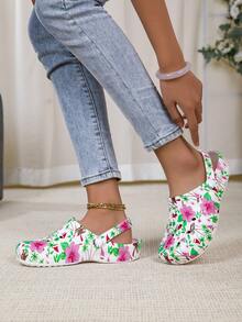 Adjustable Loose Flat Sandals, Suitable For Garden, Casual, Travel, Beach, Closed Toe - Multicolor - View 7