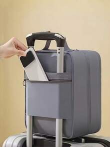 1pc Travel-Friendly Shoe Storage Bag, Large Capacity Fits 3 Pairs, Made Of Durable, Dust-Proof, Breathable Material With Ergonomic Handle, Available In Grey And Black - Multicolor - View 8