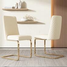Dining Chairs - Beige + Velvet-1 - View 7