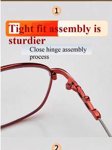 1 Pair Unisex Fashion Artistic Flat Glasses - Rose Red - View 7