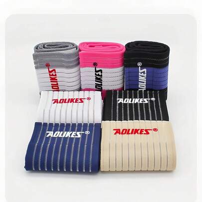 1 Pair Adjustable Unisex Sweat-Absorbing Wrist Wraps - Support Weight Lifting, Gym, Basketball, Skiing