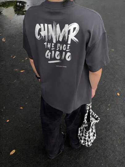 Women's Simple Dark Grey Casual Loose Fit Everyday Streetwear Comfortable Round Neck Short Sleeve T-Shirt, Summer