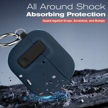 Vena For AirPods 4 Case Cover Dual Layer, With Auto Open Lock Compatible With AirPods Gen 4 4th Generation, Supports Wireless Charging, Blue - 藍色 - 查看 4