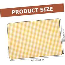 Mantel de Picnic Grande Resistente la Humedad Color Amarillo y Crema para Playa Camping y Picnic Tapete Portátil para Exteriores - A - Ver 4