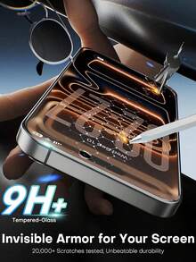 ZYSHI 适用于 17/15/16/14/11/12/13 Pro Max、XS Max/XR/X/15 的 3 片装隐私钢化玻璃屏幕保护膜，适合作为生日礼物送给家人和朋友。 - 無色 - 查看 2