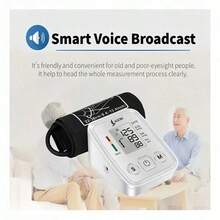 Portable Health Measurement Kit: Blood Pressure Monitor, Battery/USB Operated, Voice Transmission, One Button Start, Easy To Operate, An Essential Item For The Family. - ALPS-GRAY - View 8