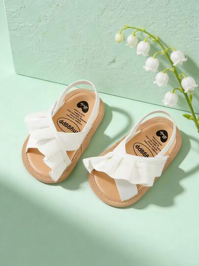 Infant Infant Boys Girls Summer Sandals Party Wedding Dress Flats Shoes Newborn Crib Shoes First Walkers Prewalkers 0-18 Months